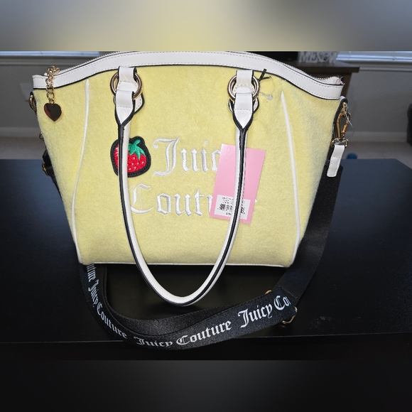 Juicy Couture Handbags - Juicy Couture Sweet n Juicy FR Yellow Pear Tote Bag with Strawberry